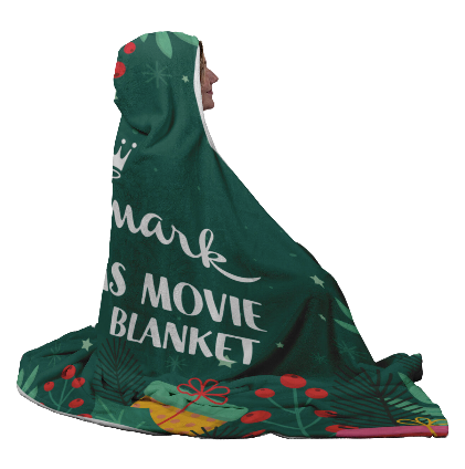 Hallmark Movie Watching Hooded Blanket - Green