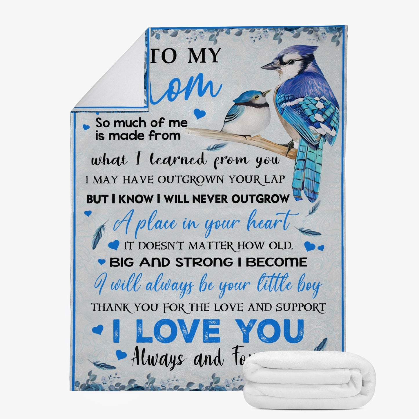 To My Mom From Son Dual-sided Stitched Fleece Blanket