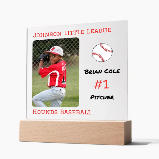 Personalized Baseball Player Acrylic Sign