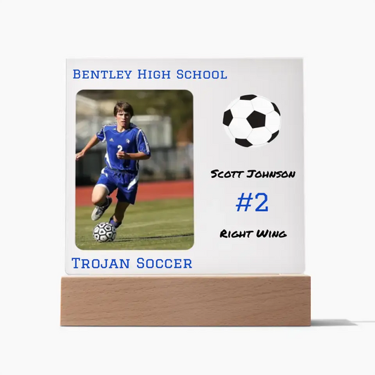 Personalized Soccer Player Acrylic Sign