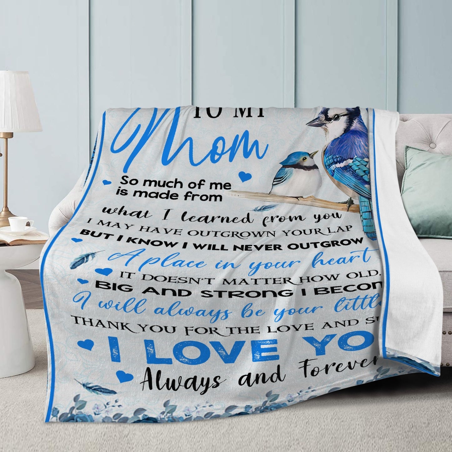 To My Mom From Son Dual-sided Stitched Fleece Blanket