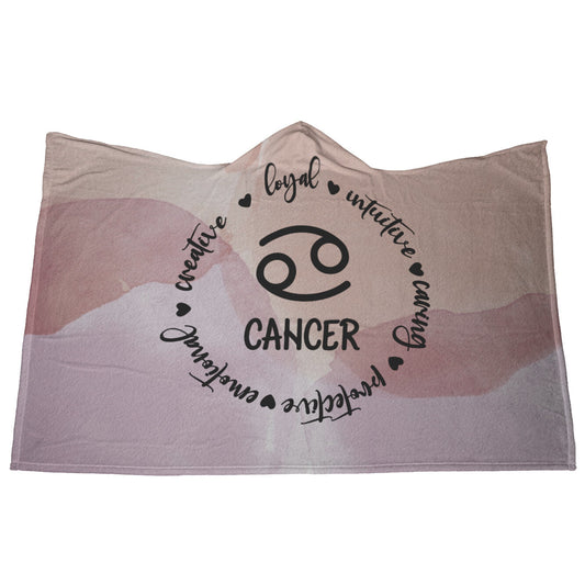 Cancer Zodiac Hooded Blanket