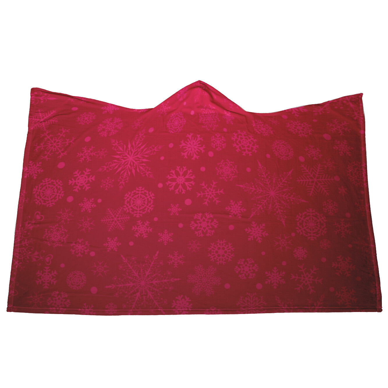 Festive Red Christmas Hooded Blanket