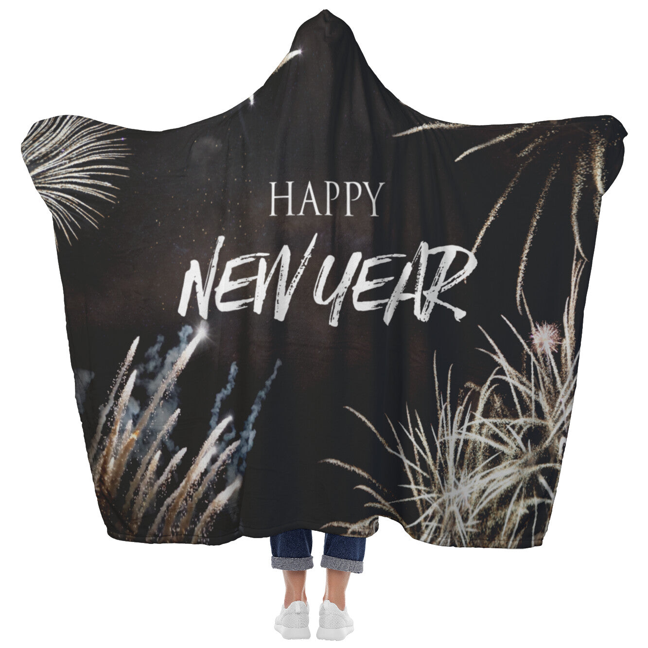 Happy New Year Hooded Blanket