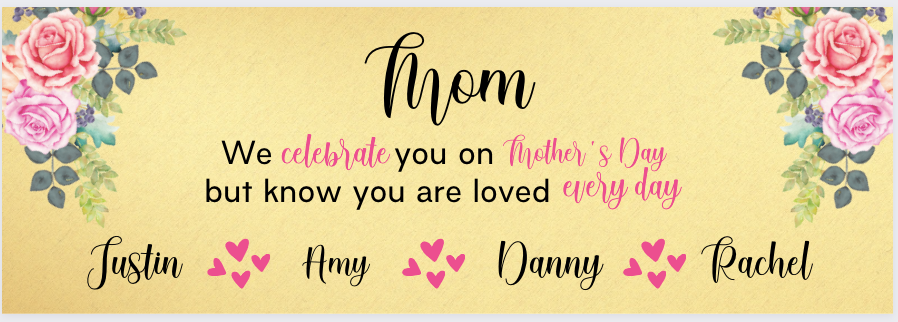 Personalized - Mom We Celebrate You Wall Sign or Table Display