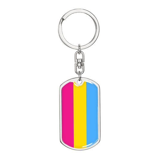 Pansexual Pride Flag - Silver or Gold - Engraving option