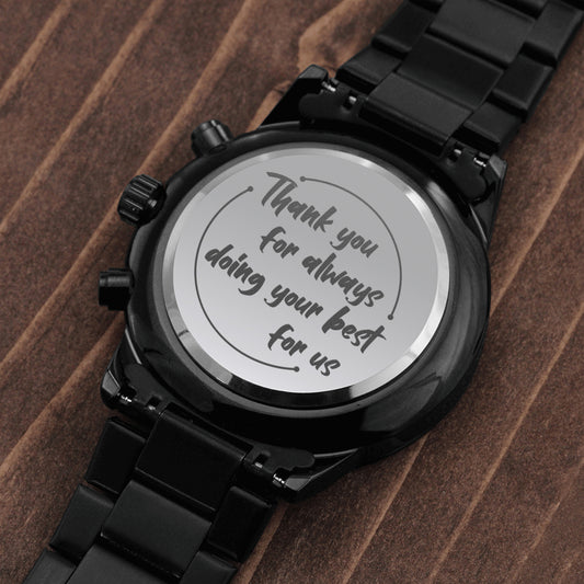 Beautiful Customized Watch, Thank You Gift for Co-worker, Gift for Dad, For Stepdad, Stepson