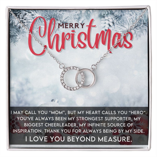 Merry Christmas Mom Perfect Pair Necklace