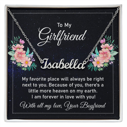 To My Girlfriend - Personalized Name Necklace