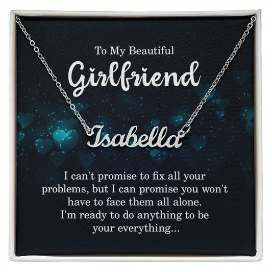 To My Beautiful Girlfriend - Personalized Name Necklace