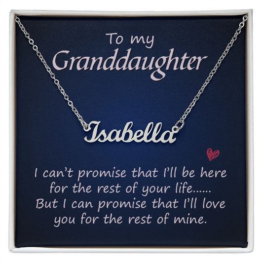 To My Granddaughter - Personalized Name Necklace