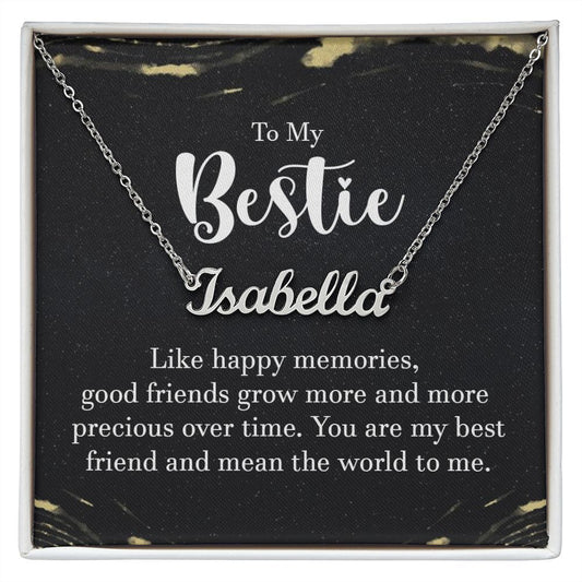 To My Bestie - Personalized Name Necklace