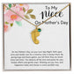 To My Niece on Mother's Day Custom Baby Feet Necklace with Birthstone