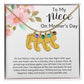 To My Niece on Mother's Day Custom Baby Feet Necklace with Birthstone