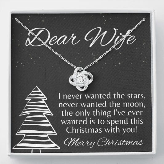Dear Wife Christmas Love Knot Necklace