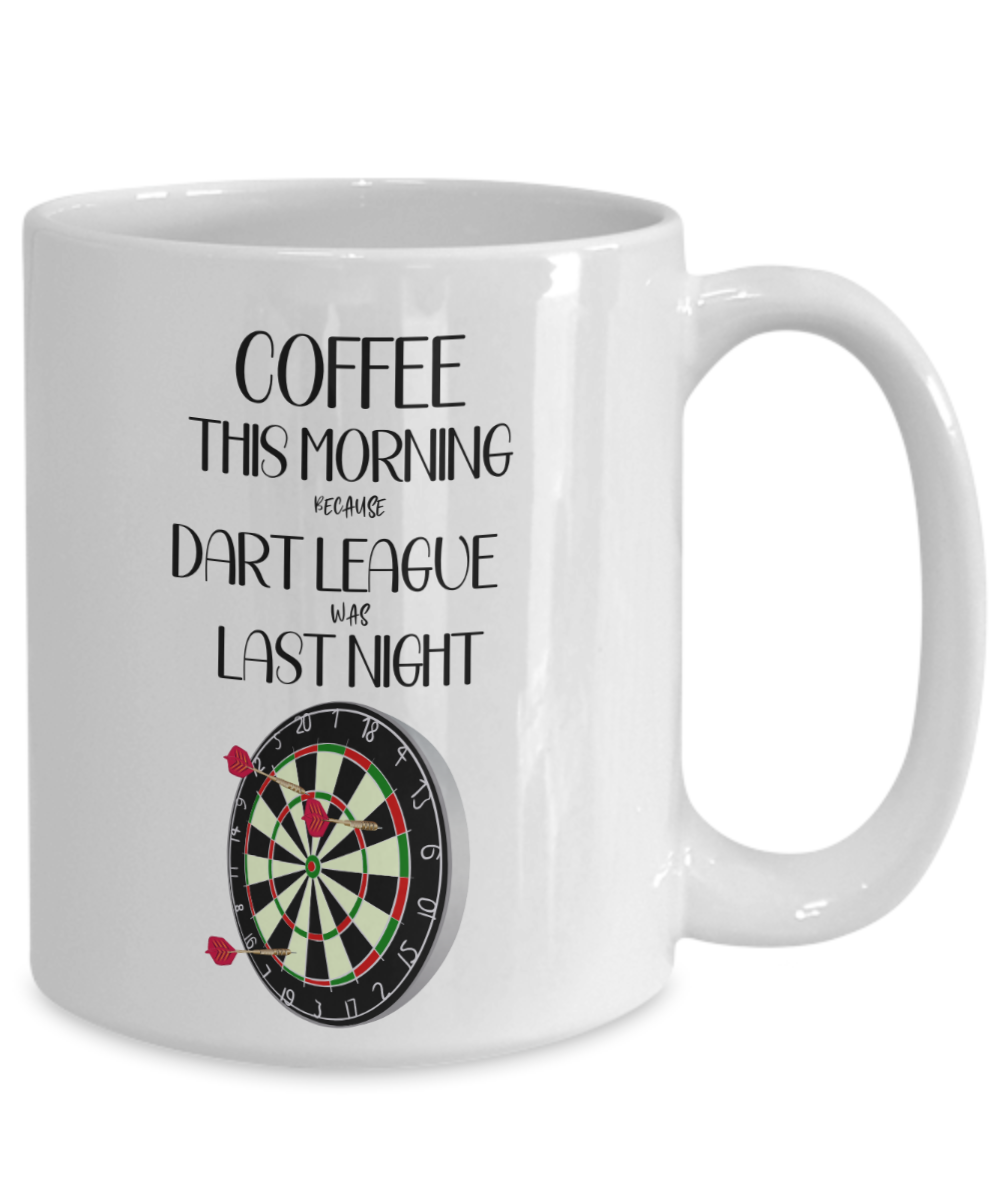 Dart Players Coffee Mug 15oz Ceramic - White