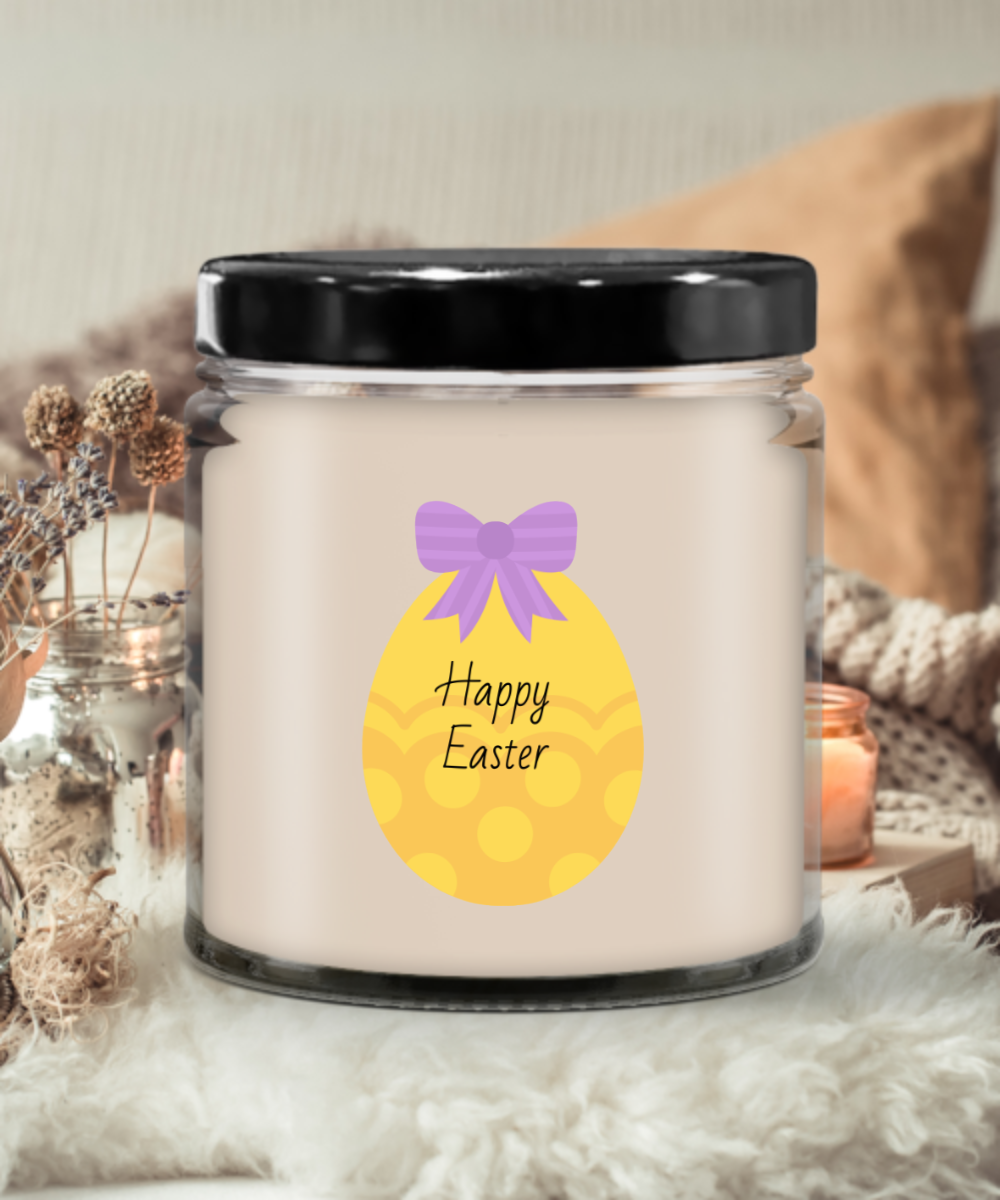Happy Easter Giant Egg - Vanilla Scented Candle in Keepsake Jar with Lid