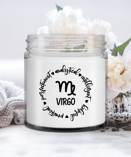 Traits of Virgo Vanilla Scented Candle - Keepsake Gift