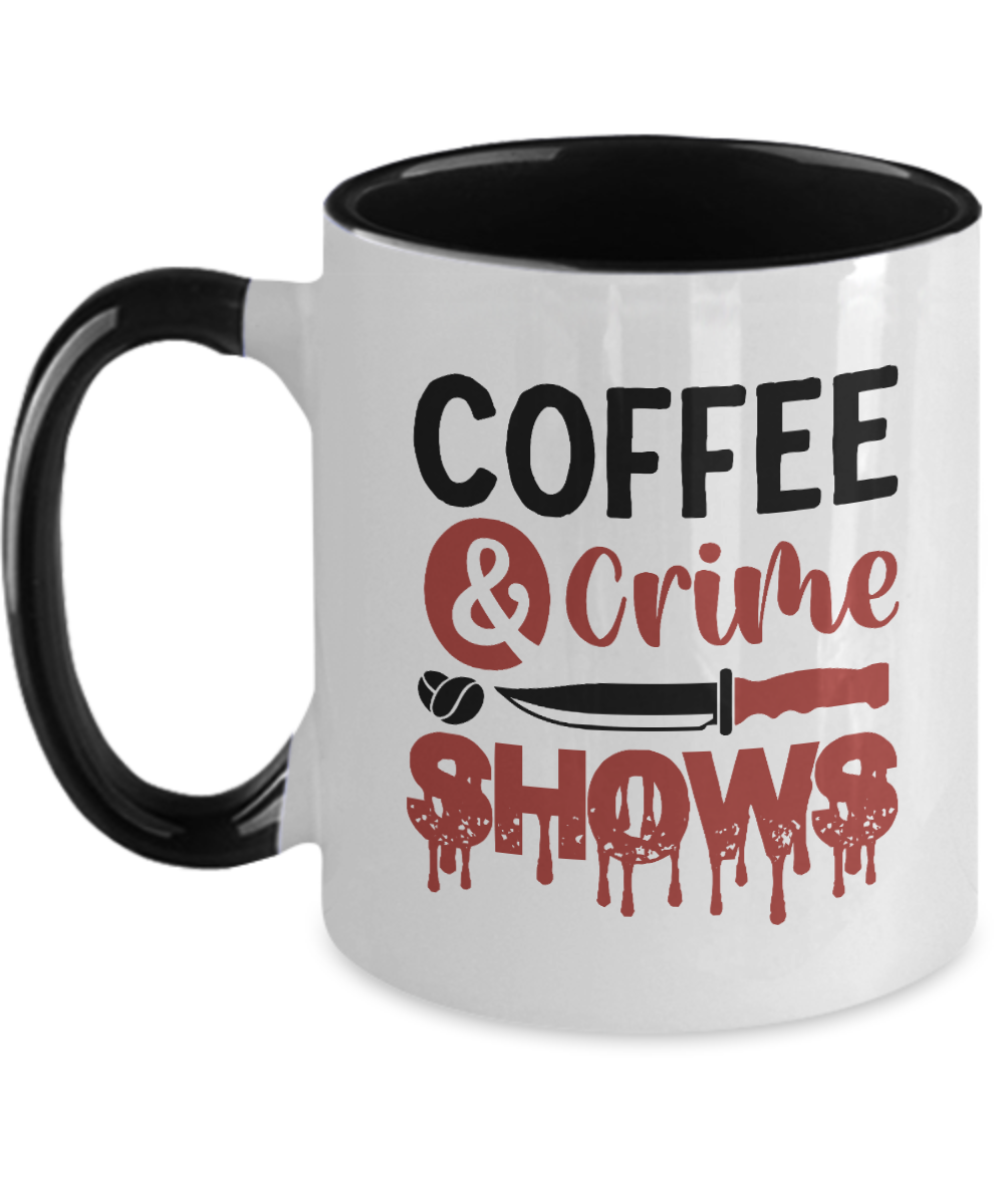 Coffee and Crime Shows 15oz Ceramic Mug