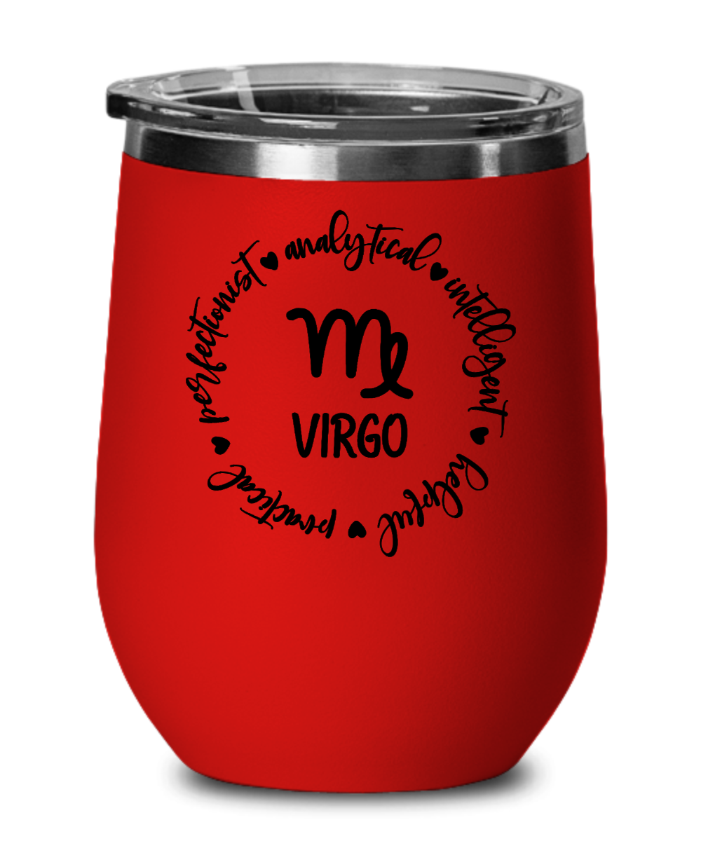 Traits of Virgo 12oz Wine Tumbler