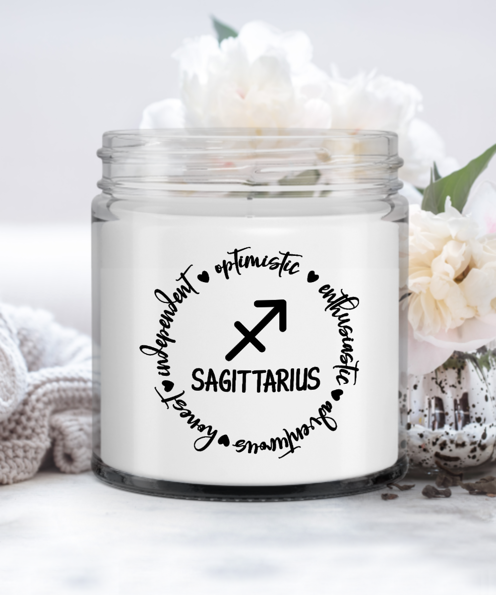 Traits of Sagittarius Vanilla Scented Candle - Keepsake Gift