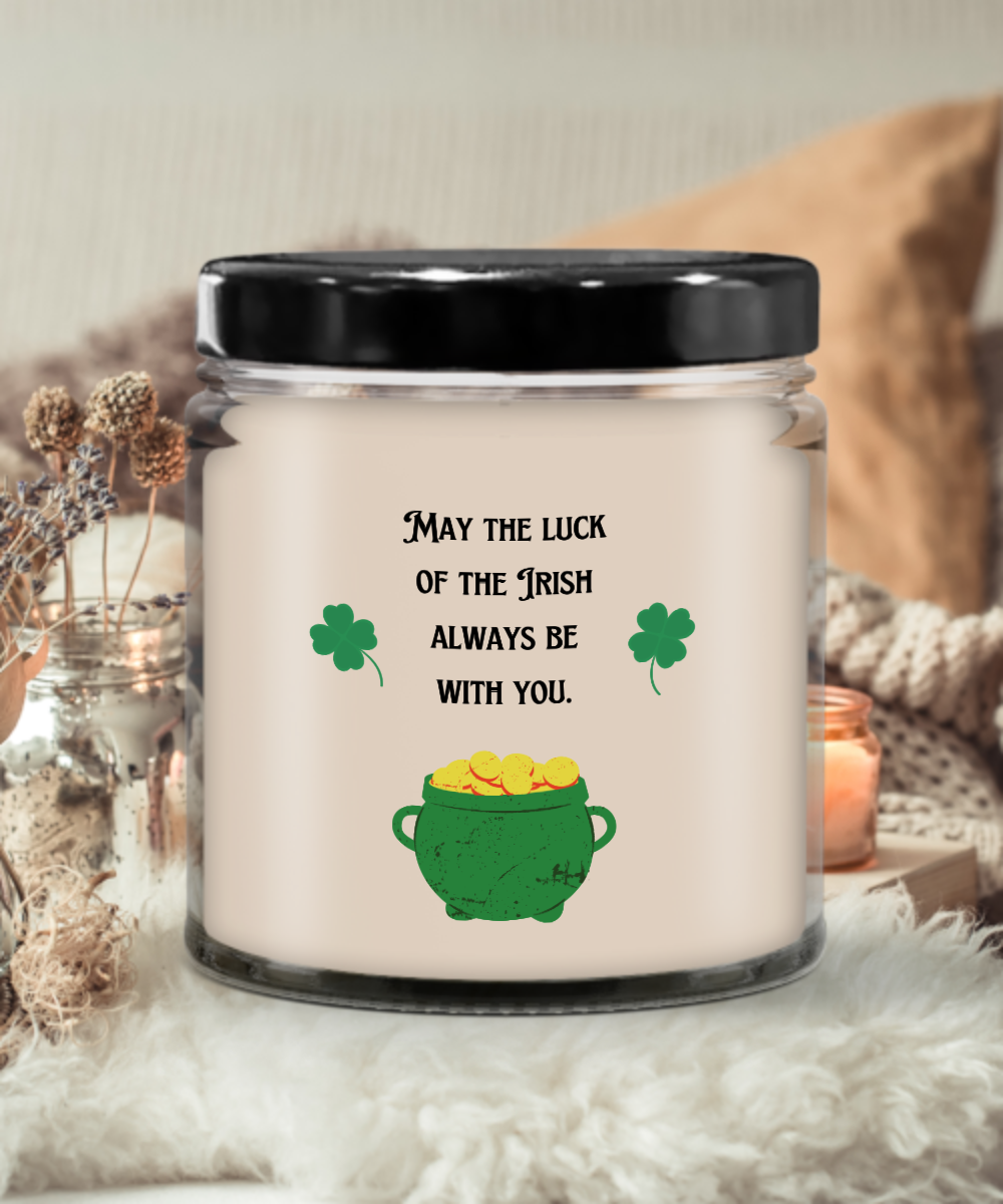 May The Luck Of The Irish Always Be With You Vanilla Scented Candle - Keepsake Jar with Lid