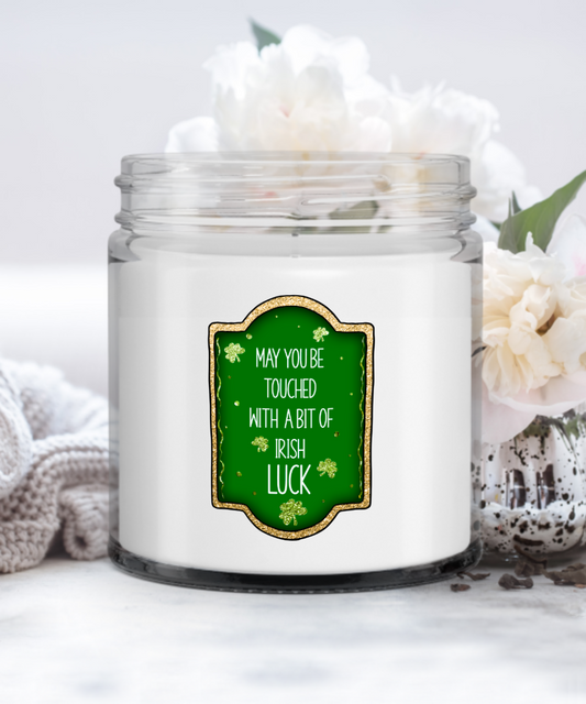 May You Be Touched With A Little Irish Luck - St Patrick's Day Candle