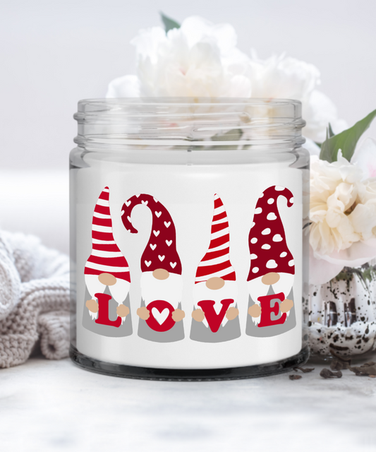 Gnome Love Valentine Candle - Gift for Her