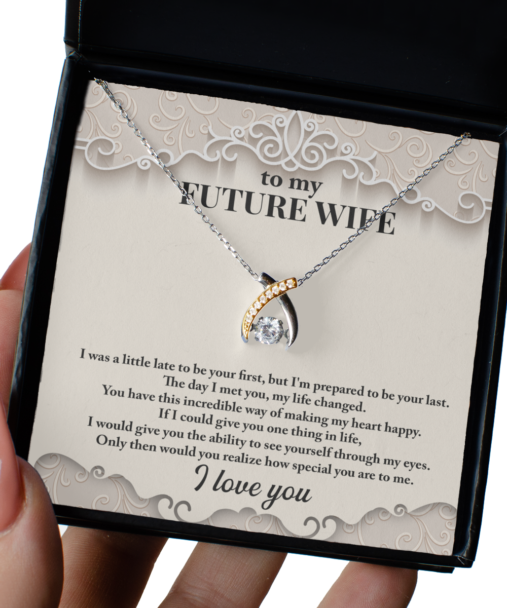 To My Future Wife Wishbone Necklace