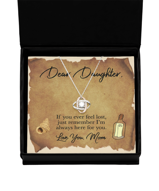 Dear Daughter from Mom Love Knot Pendant