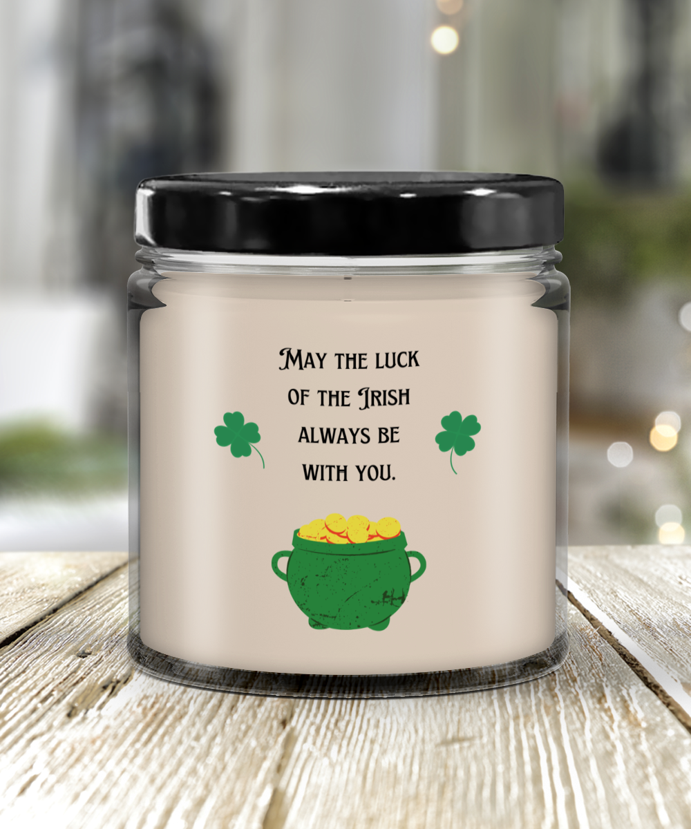 May The Luck Of The Irish Always Be With You Vanilla Scented Candle - Keepsake Jar with Lid