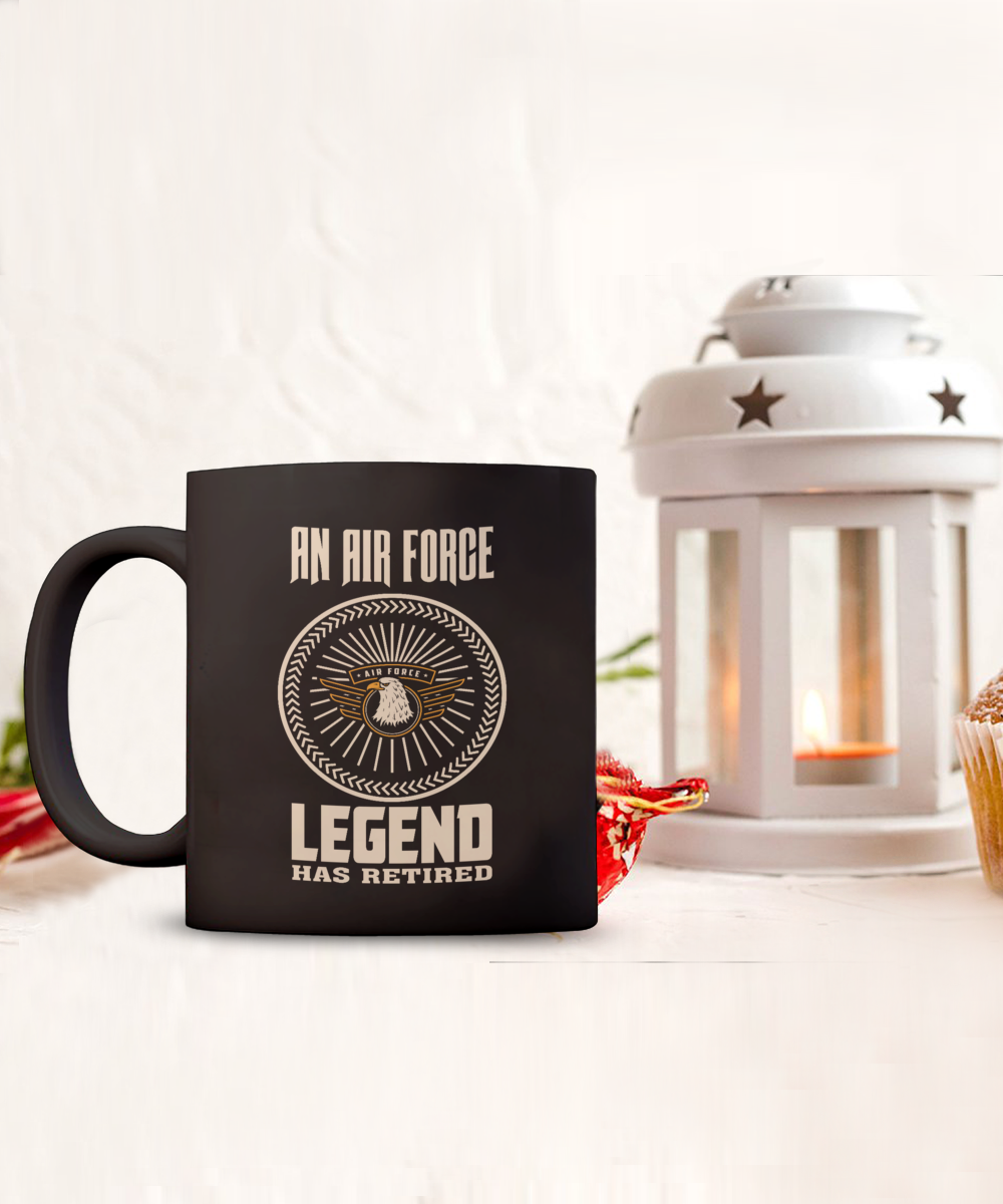 An Air Force Legend Has Retired 15oz Black Coffee Mug