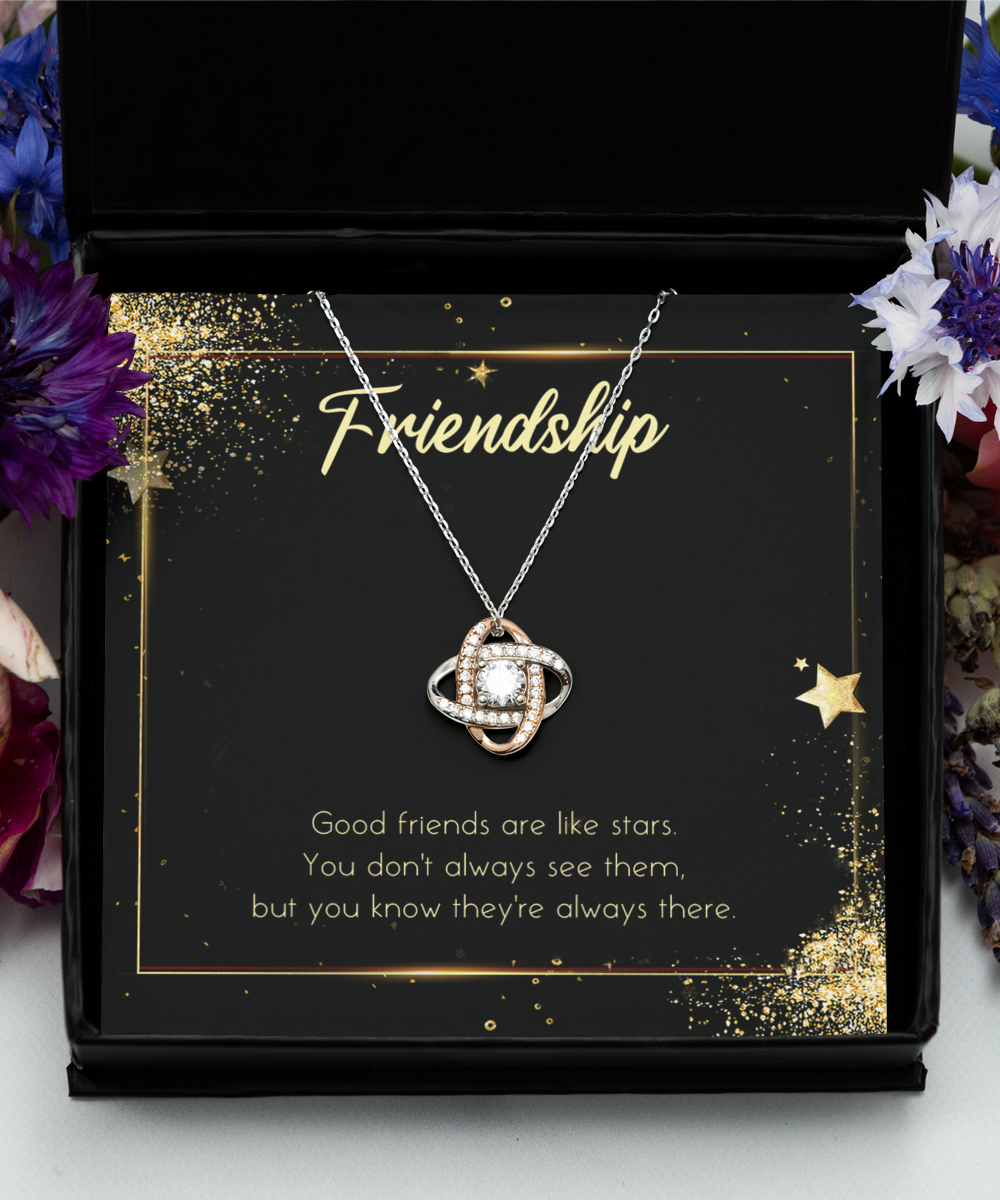 Friendship Rose Gold Love Knot Pendant