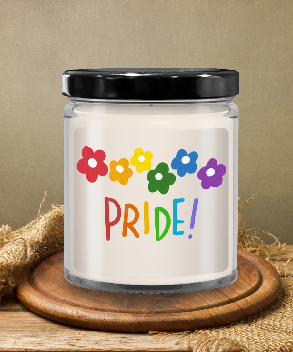Pride Flowers - 9oz Vanilla Scented Soy Candle