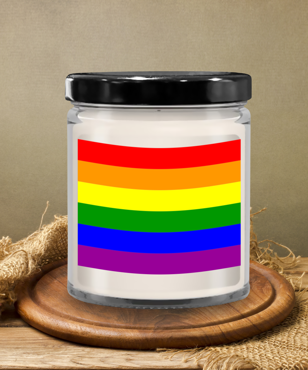 Pride Flag 9oz Vanilla Scented Candle