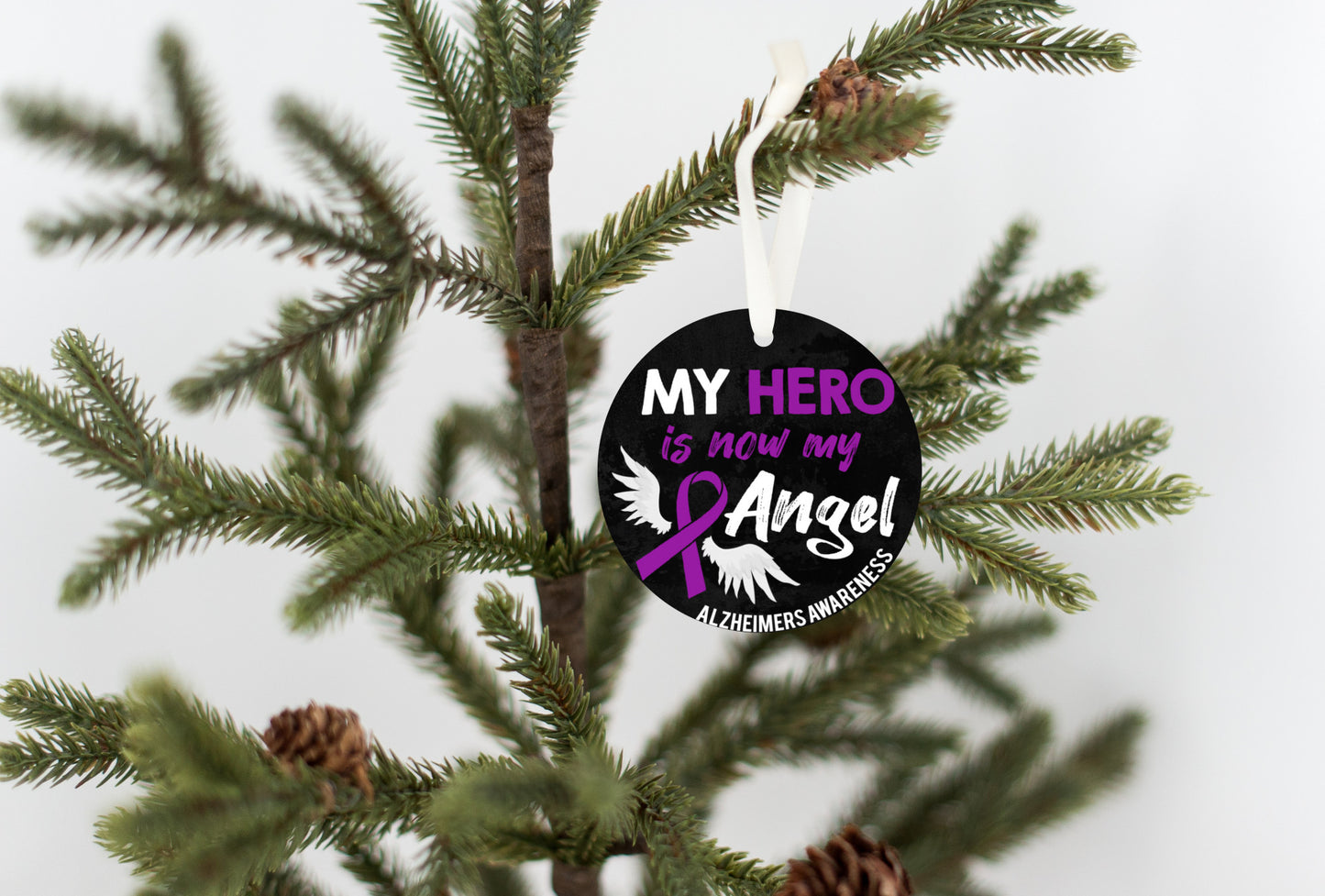 My Hero Is Now My Angel Alzheimer's Awareness Ornament