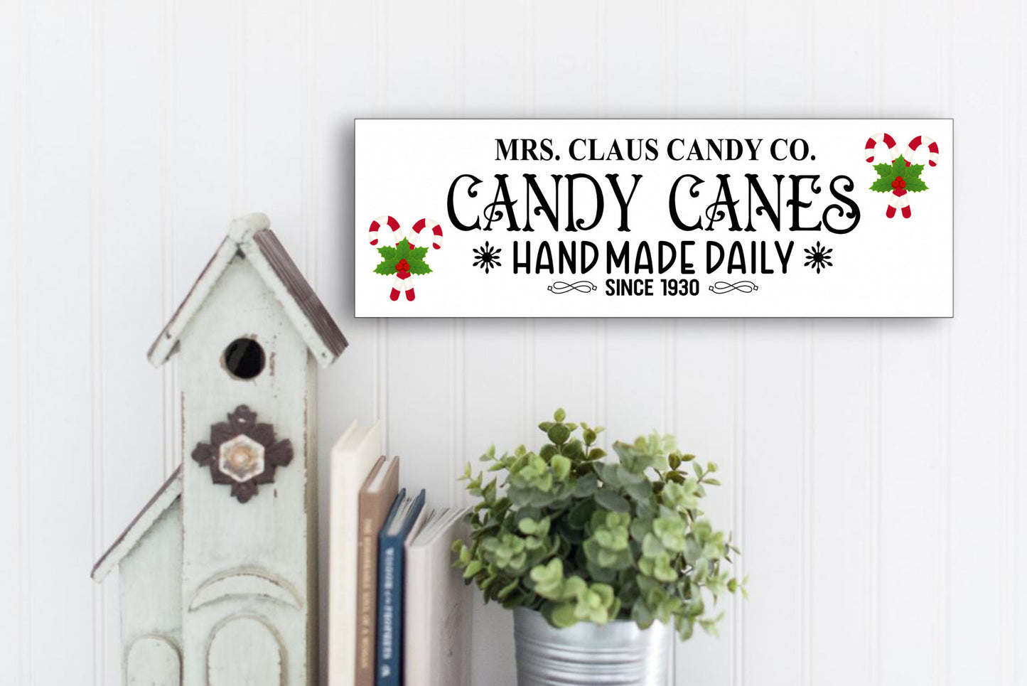 Mrs Claus Candy Co. Decorative Holiday Sign - Home Decor