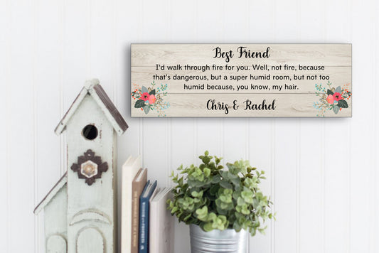 Best Friend Sign for Wall or Table Display - Personalized