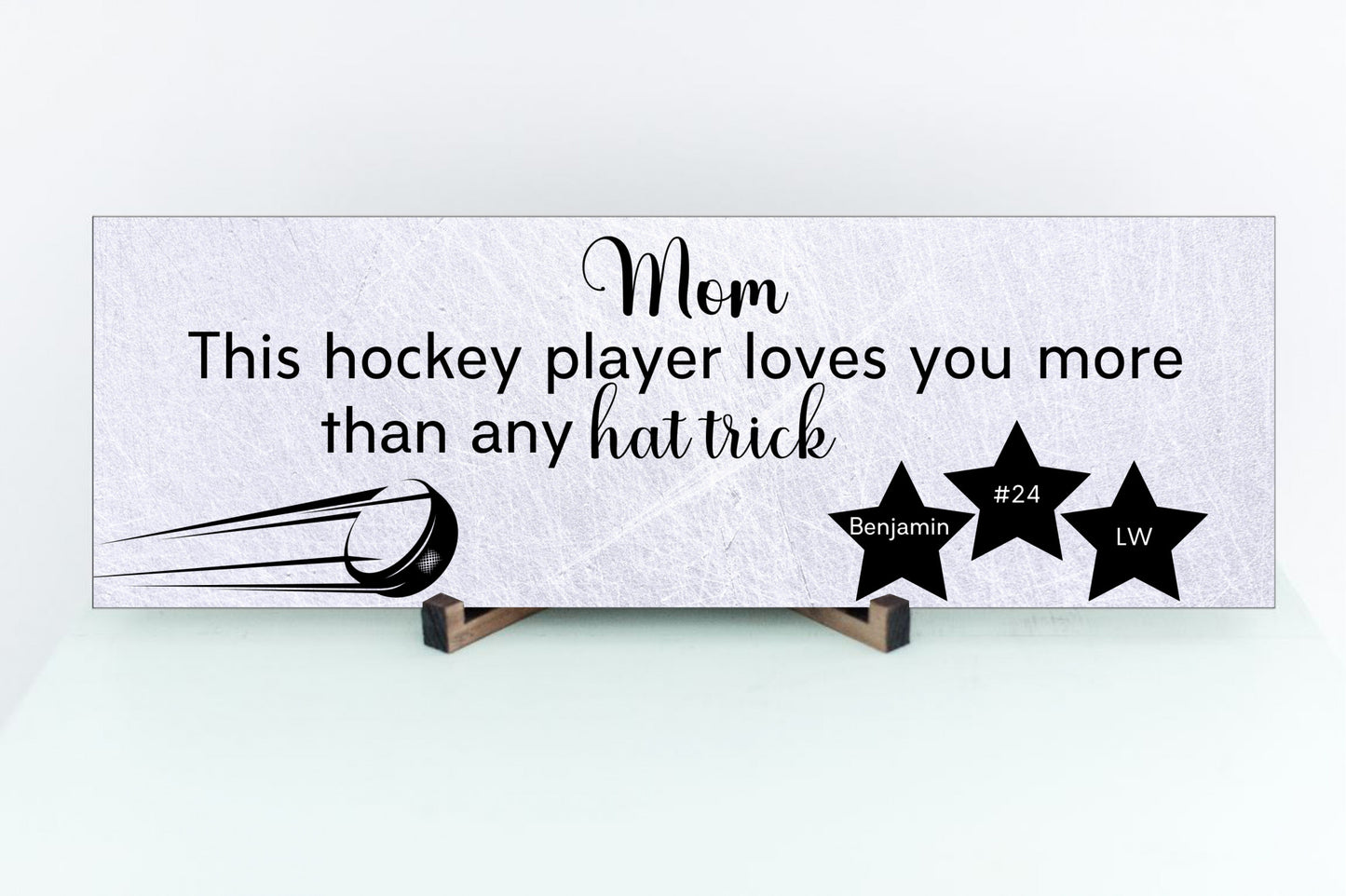 Personalized Hockey Mom Wall Sign or Table Display