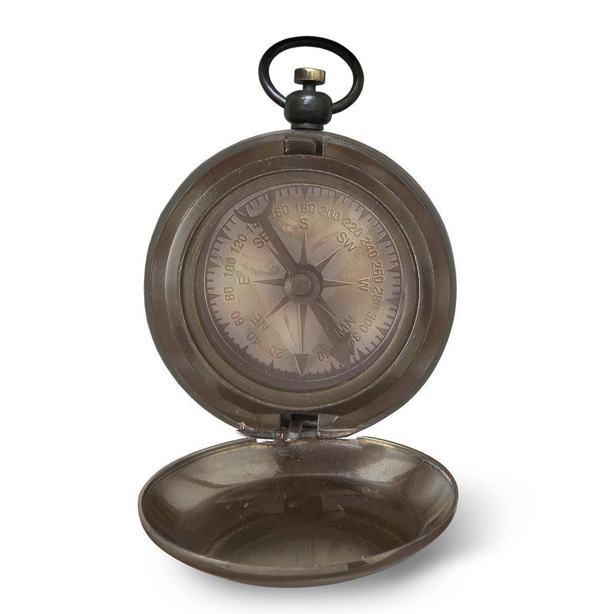 Faith Quote Engraved Compass With Wooden Box